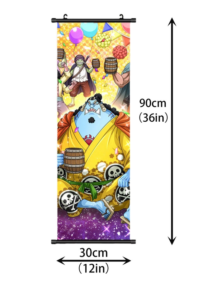 One Piece Anime Poster Wall Scroll JPN Version Anime Artwork Hanging Scroll Suitable for Home Decoration Party Decoration (90cm x 30cm HZW-18) - Image 2
